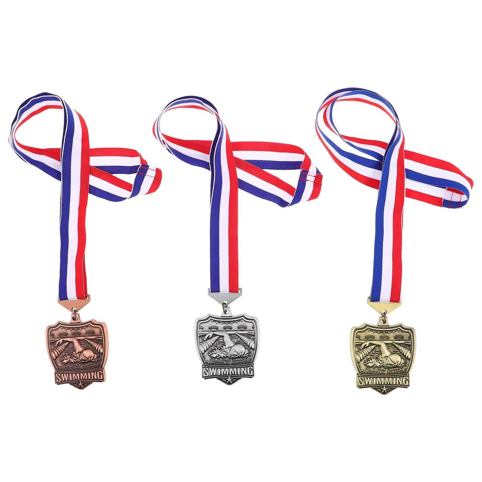 3Pcs Swimming Medals Zinc Allo - Aquatic Sports Wear recensione e prezzo